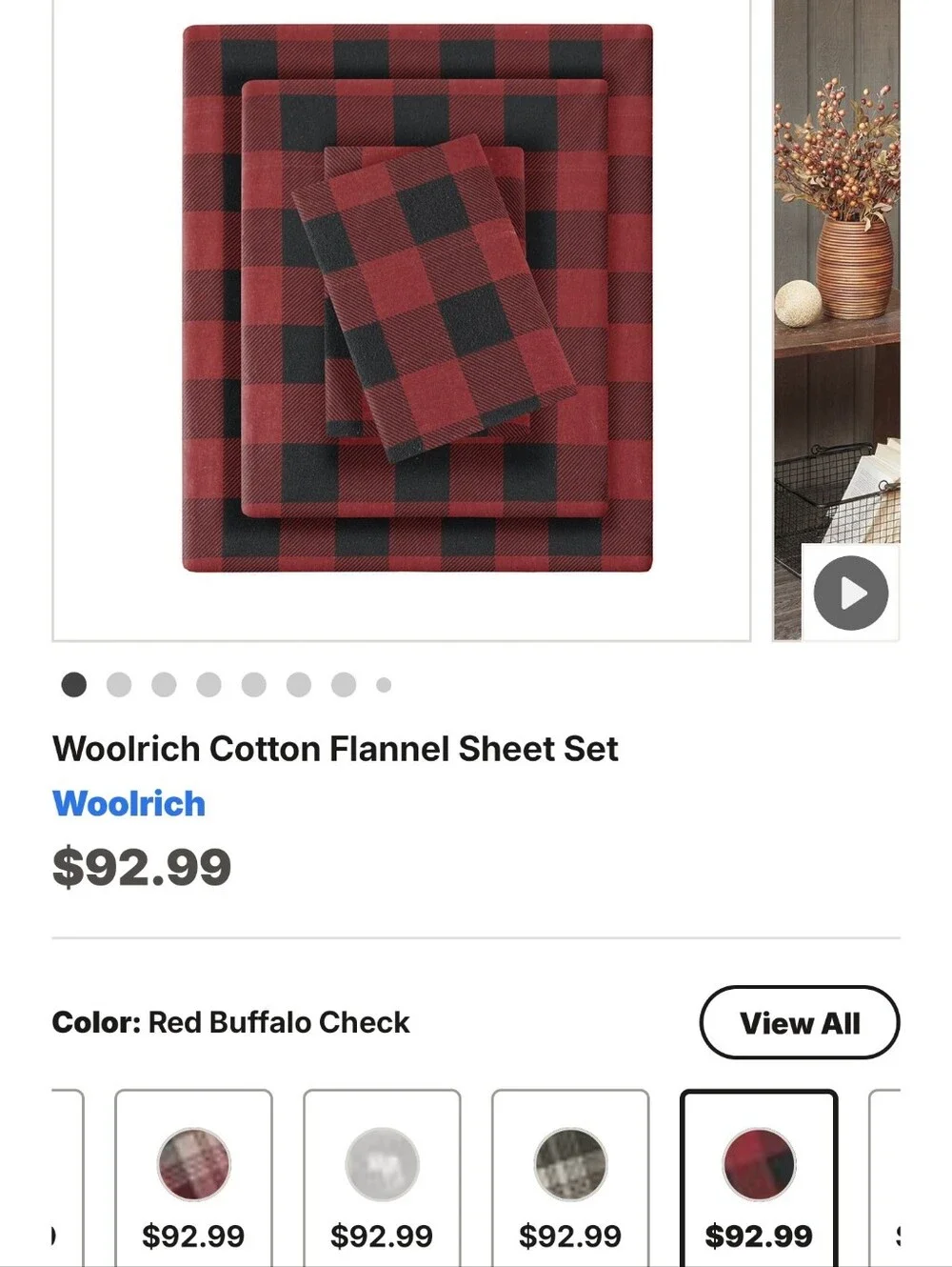 Woolrich 100% Cotton Flannel Sheets Queen NWOT